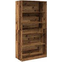 Berkfield Home Wardrobe Old Wood 100x50x200 cm Engineered Wood in Brown | Size: 100 x 50 x 200 cm