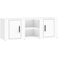Berkfield Home TV Cabinet White 100x31.5x35 cm Engineered Wood