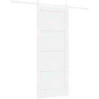 Berkfield Home Sliding Door with Hardware Set White 83x202 cm Solid Wood Pine