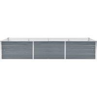 Berkfield Home Garden Raised Bed Galvanised Steel 240x80x45 cm Grey | Size: 240 x 80 x 45 cm