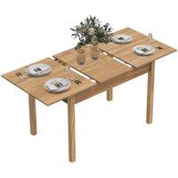 Kelvenix 110-150cm Extendable Dining Table Modern Large Kitchen in Light Oak