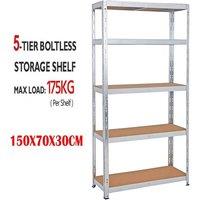 EONLION Galvanised Steel Garage Shelving in Silver | Size: 1000mm 2000mm