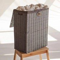 SPETLEK Laundry Basket Medium Grey Resin Box | Size: 0.6m2