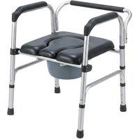 EONLION 3 in 1 Commode Chair Folding Shower Chair in Black
