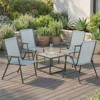 EONLION Grey Folding Garden Chairs Set | Size: 100 cm