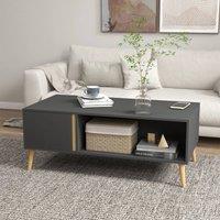 EONLION Coffee Table for Living Room Centre Table in Dark Grey | Size: 100 cm