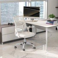 EONLION White Mesh Home Office Chair Swivel Task | Size: 100 cm