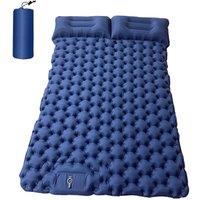 FLAVORA Lightweight Self Inflating Camping Mat 10cm Thick Air Bed Sleeping Pad in Blue