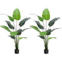 VOGREX Artificial Banana Tree Fake Palm Plant 48in in Green