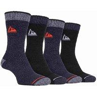 SOCKSHOP Storm Bloc Men's 4 Pack Cushion Sole Hiking Work Boot Socks in Black | Size: 6-11