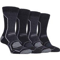SOCKSHOP Storm Bloc Men's 4 Pack Cushioned Anti Blister Hiking Socks in Grey | Size: 6-11