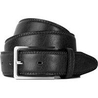 Woodland Leathers Men's Men's Leather Lined Belt 1.25 Classic Belt in Black | Size: 2XL