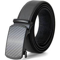Woodland Leathers Men's Men's Ratchet Belt, Adjustable No-Hole 1.25 Dress Belt in Black | Size: XL