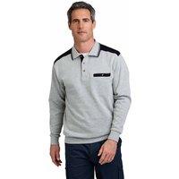 Pegasus Men's Long-Sleeve Lightweight Super Soft Fleece Polo Collar Sweatshirt in Grey | Size: 2XL