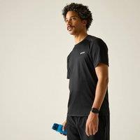 Regatta Men's Virda Short Sleeved Active Mesh T-Shirt in Black | Size: 2XL