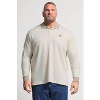 BadRhino Men's Textured Waffle Long Sleeve Polo Shirt in Light Beige | Size: XL