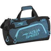 Aqua Speed Men's Medium Sports Bag | Swim Pool Ventilated Duffel with Wet Gear Pocket in Blue