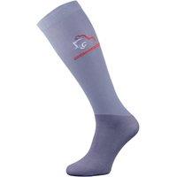 COMODO Women's 1 Pack Microfibre Knee High Horse Riding Equestrian Socks in Grey | Size: 6-8