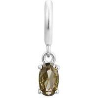 Gold Trip Women's August Birthstone Necklace Charm in Silver