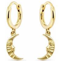 Gold Trip Women's Crescent Moon Huggies in Gold