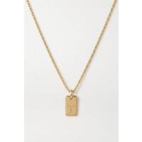 Serla Women's Initial Pendant Gold Plated Necklace Letter T