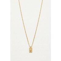 Serla Women's Initial Pendant Gold Plated Necklace Letter V
