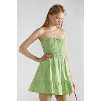 Shnoo Women's Sleeveless-Skater Mini-Dress in Green | Size: 8