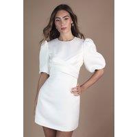 Coast Women's Wrap Front Short Sleeve Mini Dress in Ivory | Size: 10