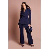 Coast Women's Tailored Crepe Trouser in Navy | Size: 16