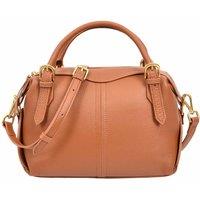 House of Leather Women's Leather Satchel Handbag Freya in Brown