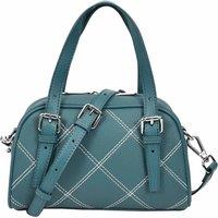 House of Leather Women's Leather Satchel Handbag Quilted Stitch Design Anya in Teal