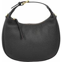 House of Leather Women's Leather Oval Shoulder Bag Hobo Dakotaa in Black