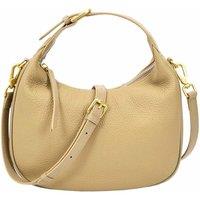 House of Leather Women's Leather Oval Shoulder Bag Hobo Dakotaa in Tan