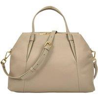 House of Leather Women's Genuine Leather Satchel Handbag Katy in Grey