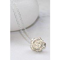 Otis Jaxon London Women's Sterling Silver Rose Pendant Necklace
