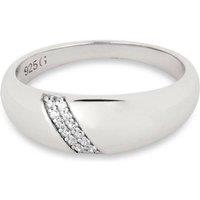 Gold Trip Women's Crystal Dome Ring in Silver | Size: 7