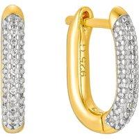 Gold Trip Women's Crystal U Hoop Earrings in Gold