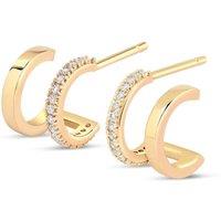 Gold Trip Women's Double Hoop Illusion Earrings in Gold
