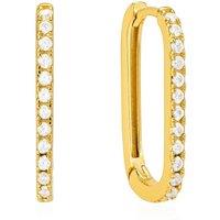 Gold Trip Women's Large Crystal U Hoop Earrings in Gold