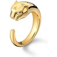 Gold Trip Women's Leopard Open Ring in Gold | Size: 7