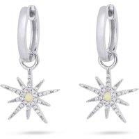 Gold Trip Women's North Star Huggie Hoops in Silver