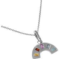 Gold Trip Women's Rainbow Pendant in Silver