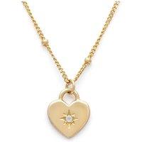 Gold Trip Women's Starburst Heart Pendant in Gold