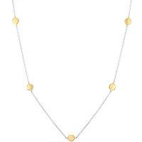 Gold Trip Women's Two Tone Gold Disc Charm Necklace