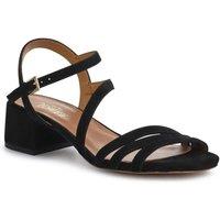 Jones Bootmaker Women's Ginette Wide-Fit Leather Sandals in Black | Size: 7