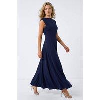 Roman Women's Fit & Flare Midi Dress in Navy | Size: 10