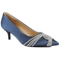 Jones Bootmaker Women's Zaina Embellished Detail Occasion Court Shoes in Navy | Size: 7