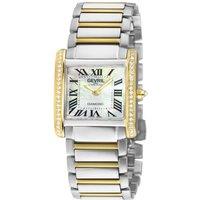 Gevril Women's Regina Swiss Diamond MOP Dial Double Diamond Case Two toned IPYG Watch