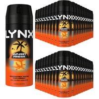 Lynx Sunset Fresh Men's Deodorant Body Spray 150ml, 36 Pack in Black