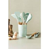 Living and Home 11 Pcs Silicone Kitchen Utensil Set Nonstick Cookware Kitchenware Set in Aqua